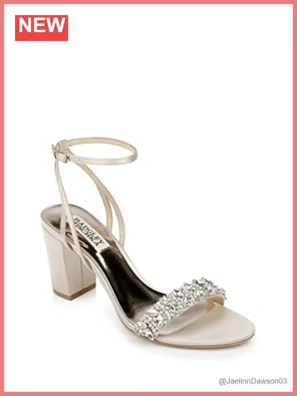 Badgley Mischka Nadine Heeled Sandal Women's Block Heel Evening Wedding
